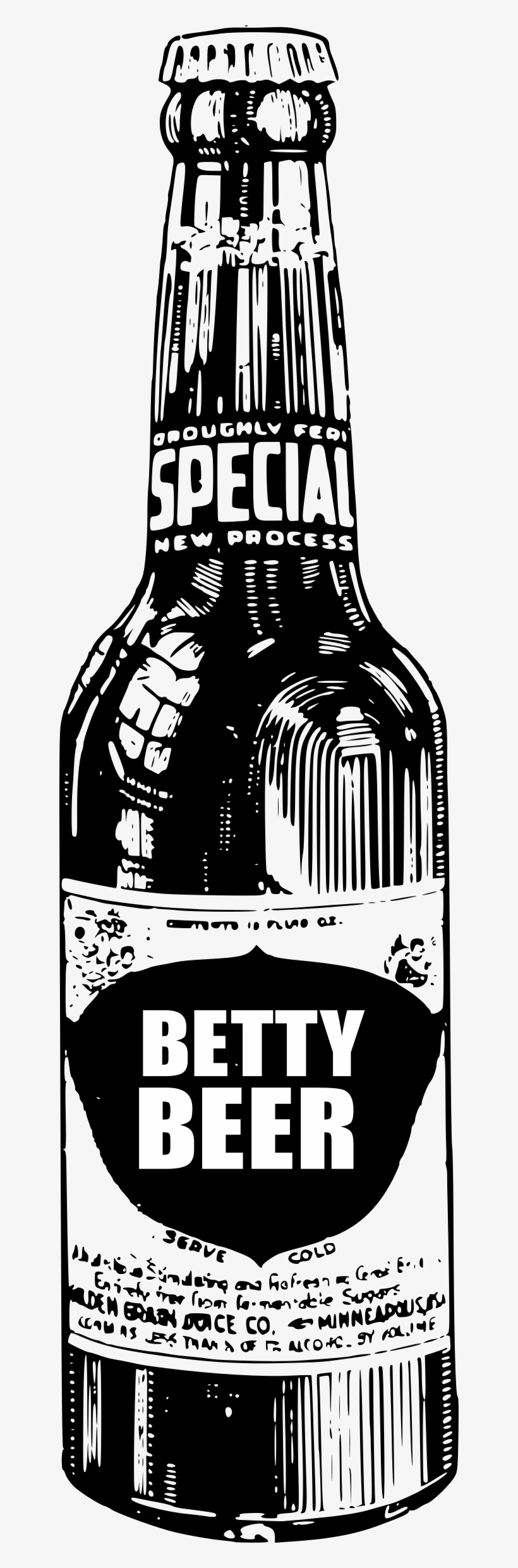Clipart - Beer Bottle Drawing Png, transparent png download