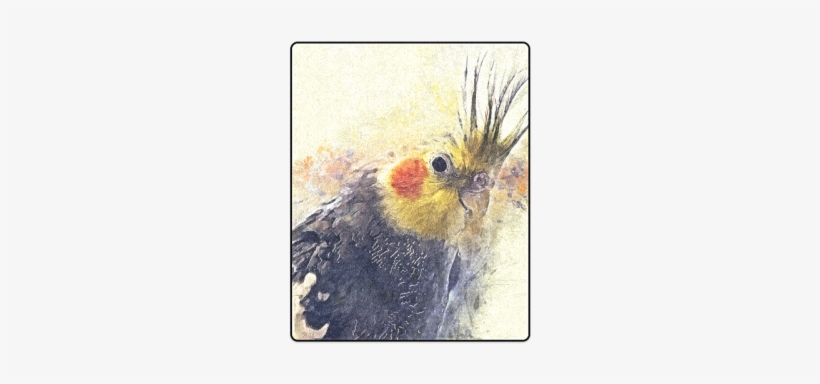 Parrot Blanket 40"x50" - Cockatiel Watercolor, transparent png download