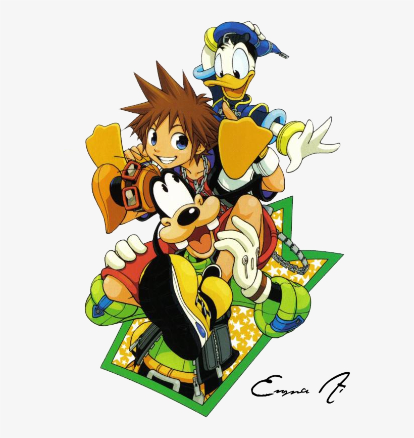 Members Kingdom Hearts Sora Donald Goofy Transparent Png 576x806 Free Download On Nicepng