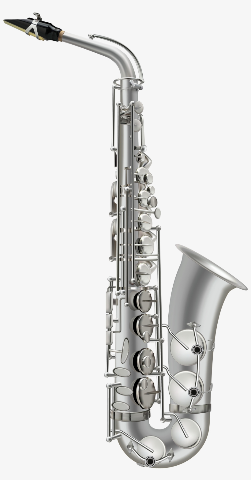 Silver Saxophone Png Clipart - Saxophone Silver Clipart, transparent png download