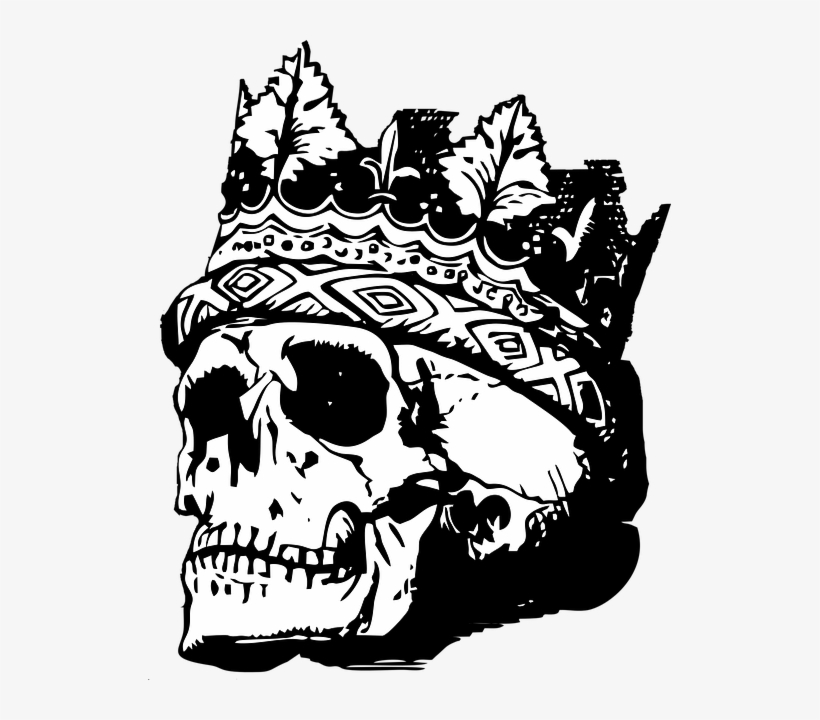 Skull With - King Skull Throw Blanket, transparent png download