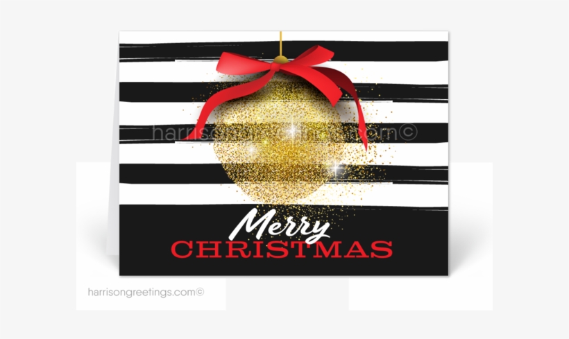 Red And Gold Merry Christmas Holiday Cards - Greeting Card, transparent png download