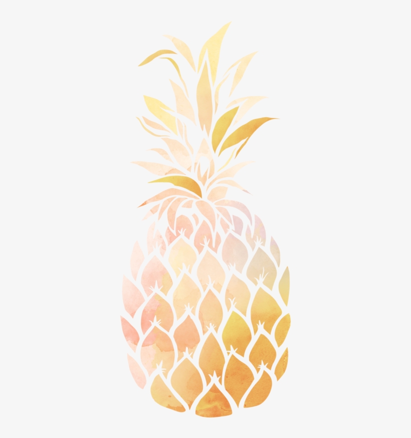Download Pineapplewatercolor Pinkyellow Pineapple Stencil Transparent Png 400x800 Free Download On Nicepng