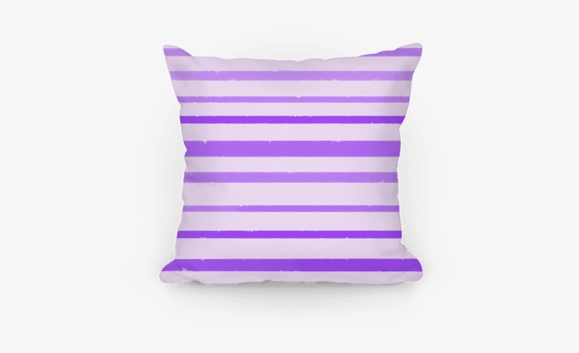 Purple Watercolor Stripe Pattern Pillow - Cushion, transparent png download