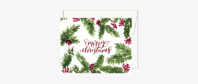 Holly Berry Merry Christmas Holiday Card - Christmas Ornament, transparent png download