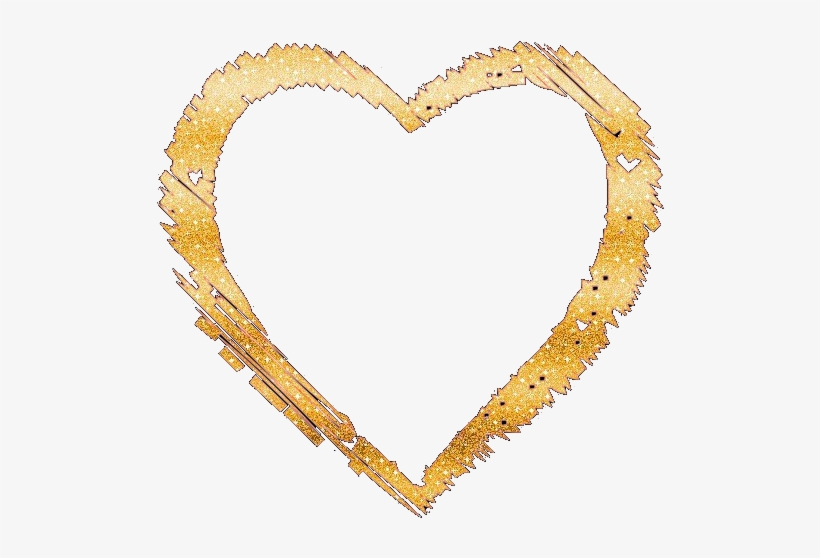 Gold Glitter Heart Png Transparent Gold Glitter Heart - Gold, transparent png download