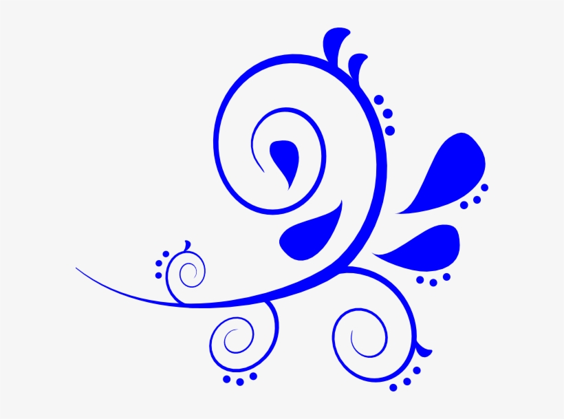 Collection Of Free Corves Fancy Download On - Blue Swirl Clip Art, transparent png download