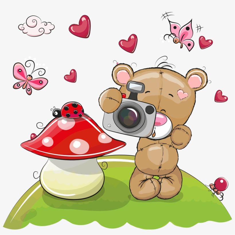 Visit - Kreslený Medvídek, transparent png download