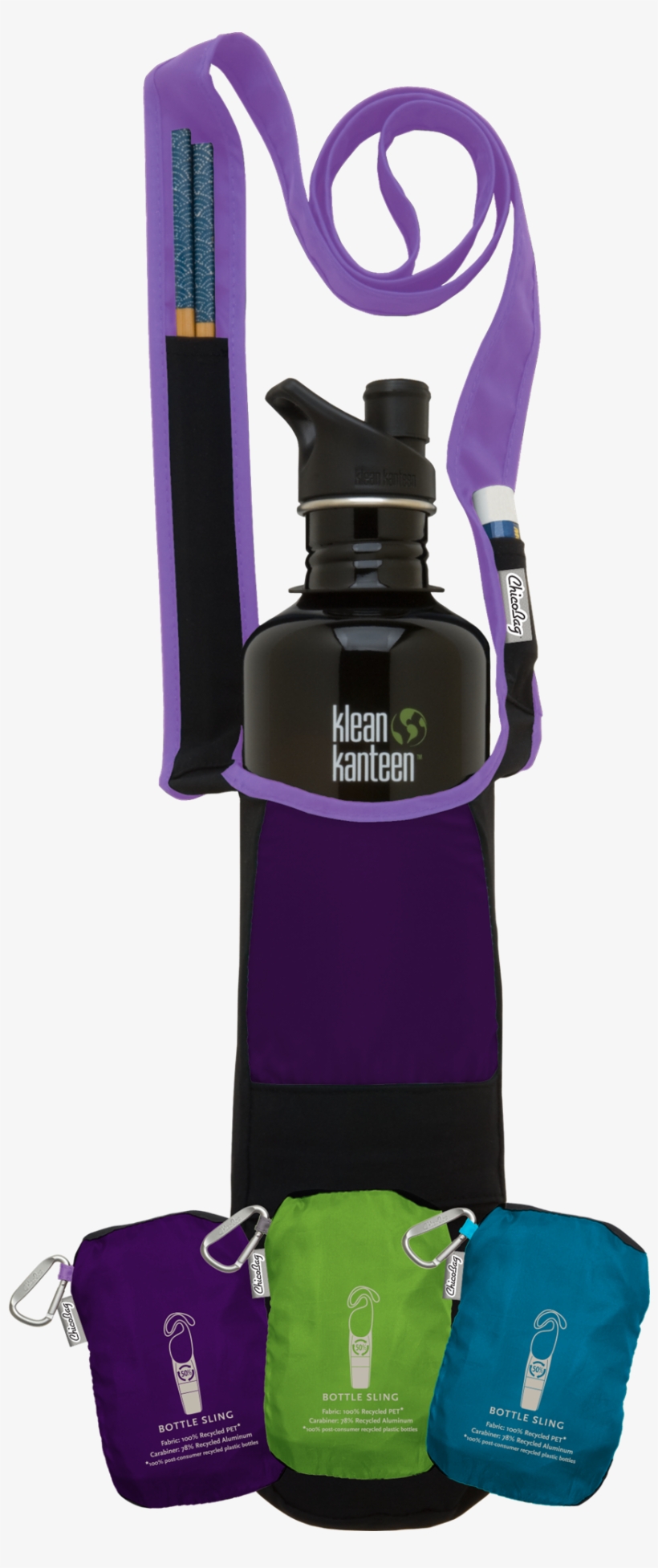 Chicobag Bottle Sling Repete - Chicobag Water Bottle Sling Limestone Green, transparent png download