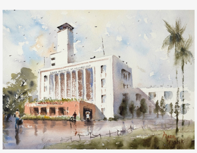 Kgp Main Building Wet Road, transparent png download