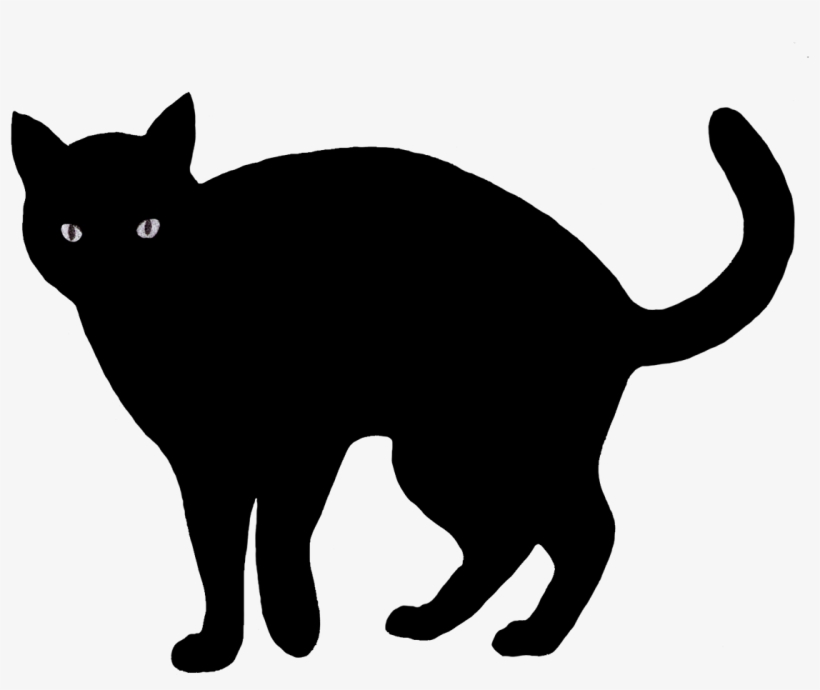Black Cat Png Transparent Image - Black Cat For Halloween, transparent png download