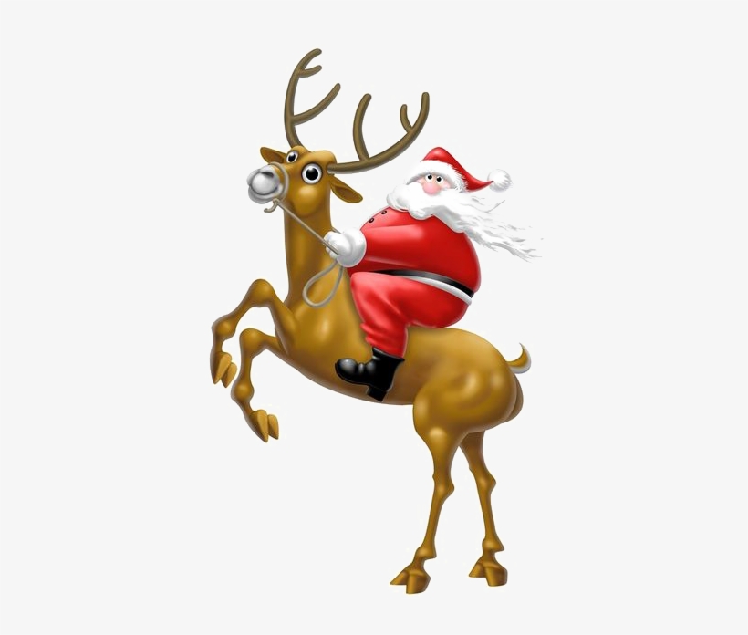 Santa Claus Illustration, Christmas Deer, Christmas, - Santa Claus, transparent png download