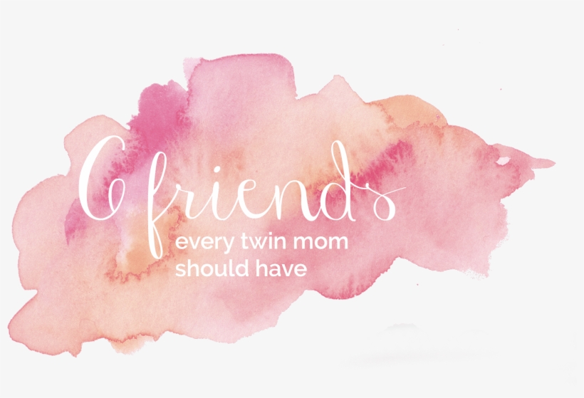 Six Friends Every Twin Mom Should Have - Hübsche Rosa Und Orange Watercolor-wäsche Karte, transparent png download