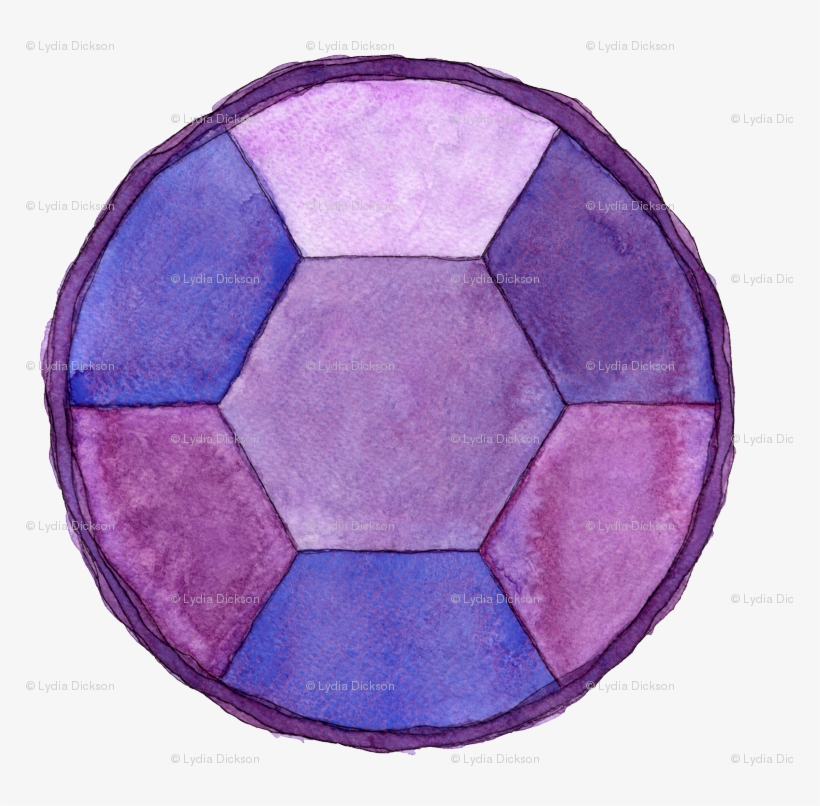 Amethyst Watercolor Gems - Circle, transparent png download