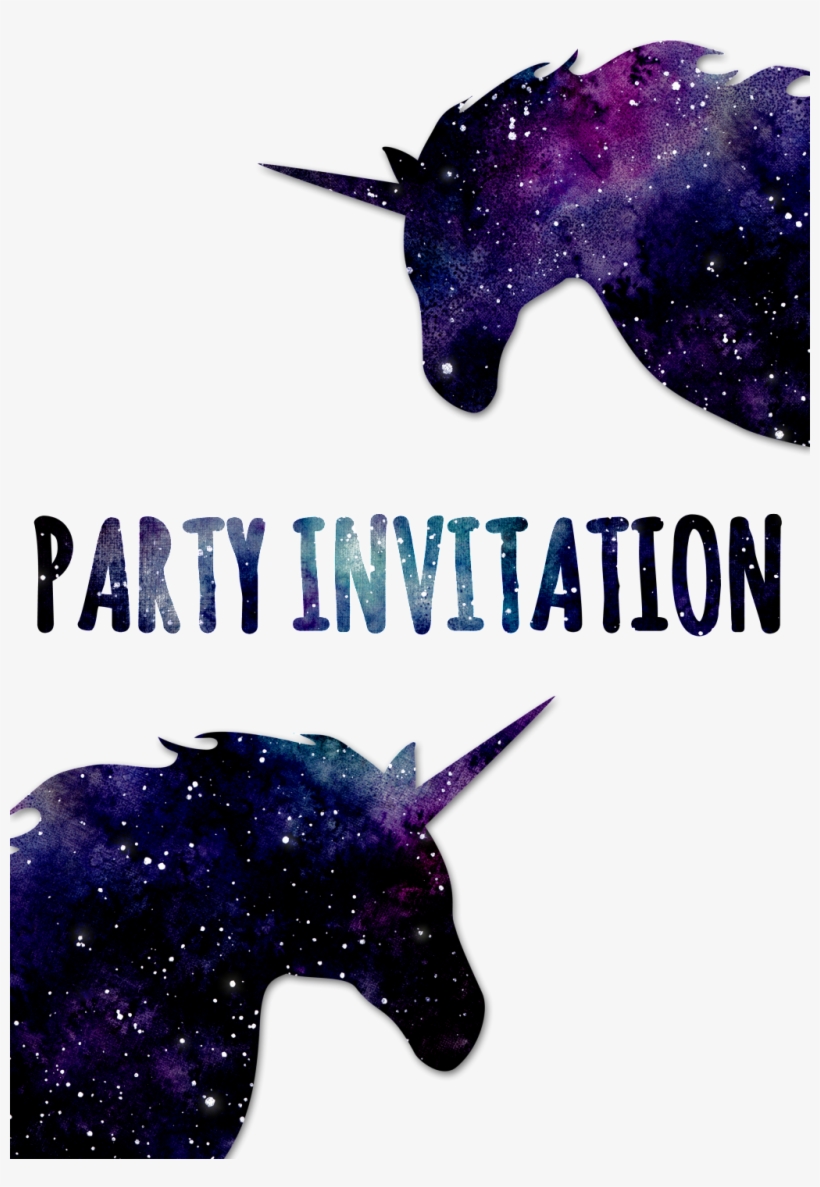 Hand Painted Starry Unicorn Side Png Transparent - Unicorn, transparent png download