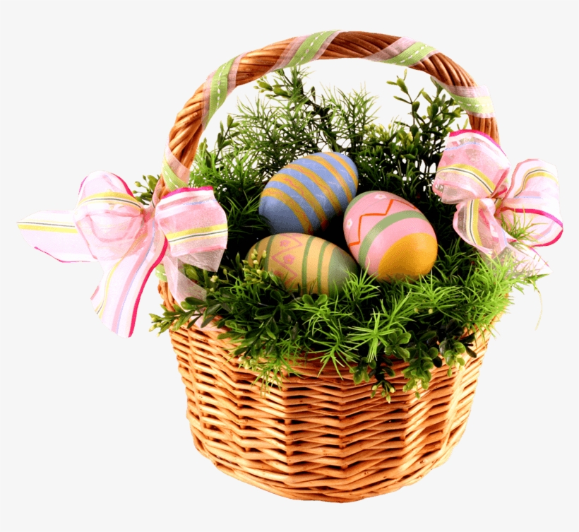 Easter Basket Eggs Png - Easter Egg Basket Png, transparent png download