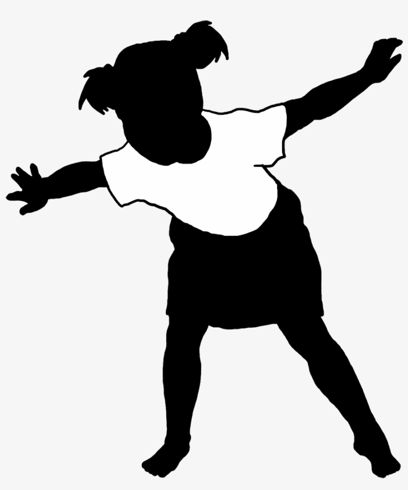 Silhouette Dancing Child - Kid Silhouette Dancing, transparent png download