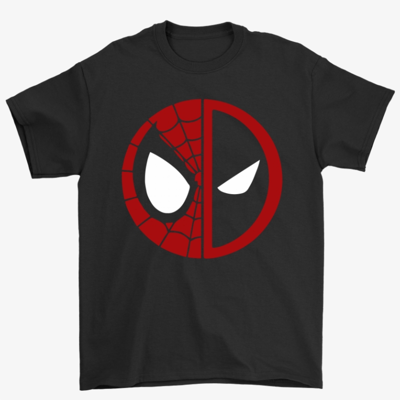 Spider-man And Deadpool Half Of Each Logo Shirts - Never Underestimate An Old Man With A Corvette, transparent png download
