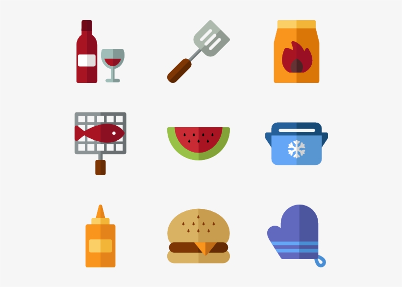 Barbecue Set - Cook Icons Png, transparent png download