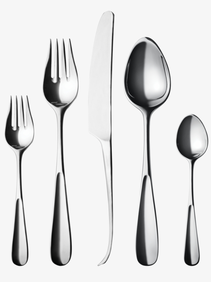 Spoon And Fork Png Pic - Georg Jensen Vivianna Cutlery Set Of 16, Shiny, transparent png download