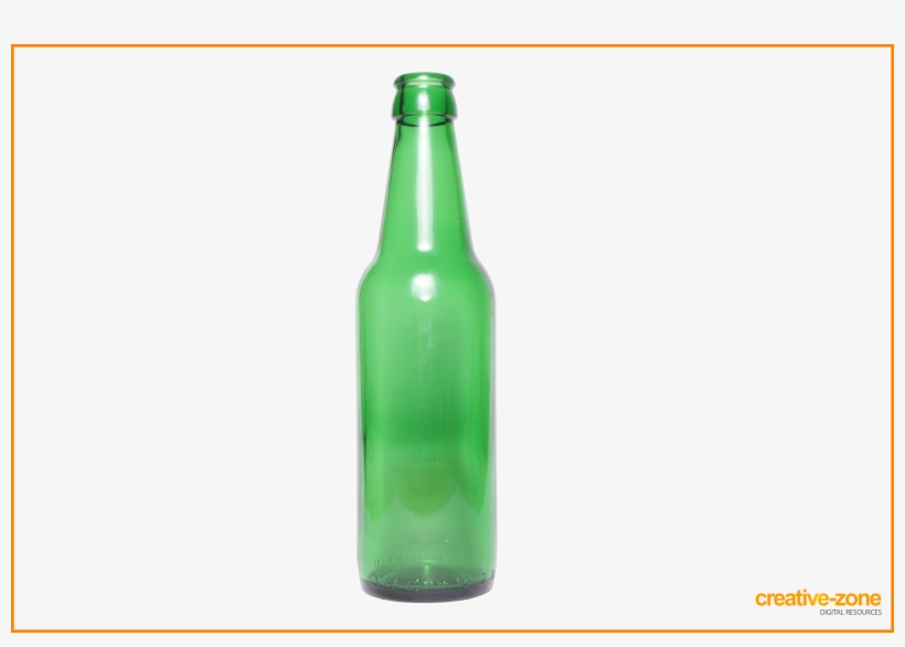 Green Beer Bottle, Glass Bottle - Green Glass Beer Bottle, transparent png download
