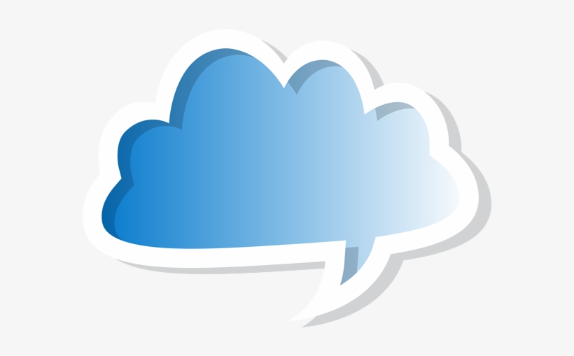 Cloud Bubble Speech Blue Png Clip Art Imageu200b Gallery - Bubble Speech Cloud Png, transparent png download