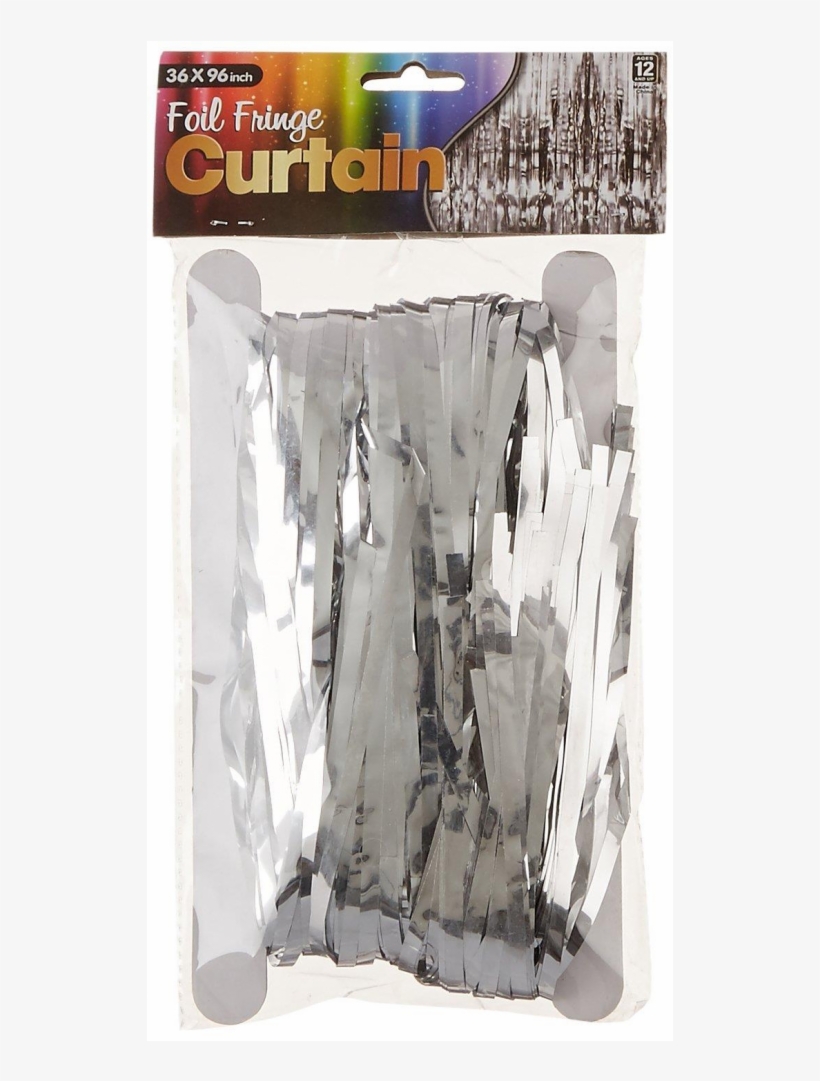 Ended - 3 Ft X 8 Ft. Metallic Silver Foil Fringe Curtains Door, transparent png download