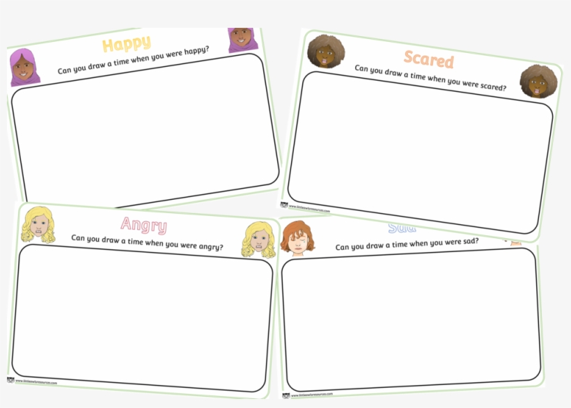 Emotions/all About Me Mark Making/drawing Prompt Sheets/templates - Drawing, transparent png download