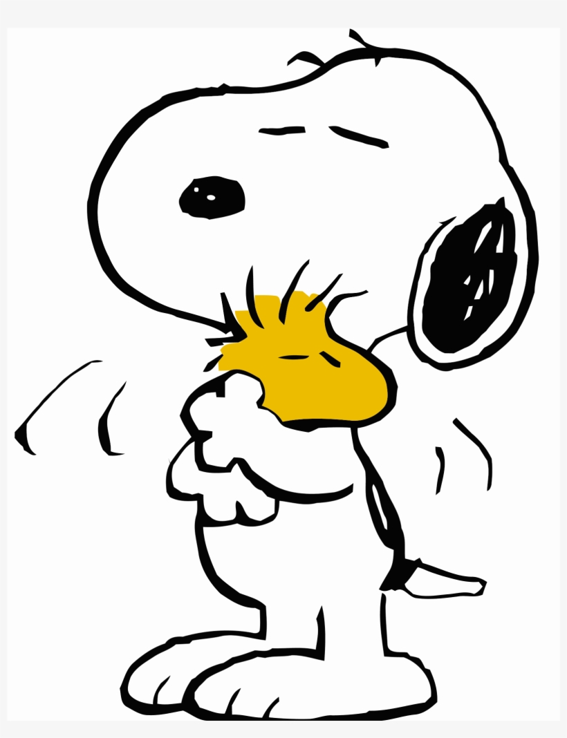 Clip Black And White Library A Simple Hug Can Be So - Snoopy Png, transparent png download