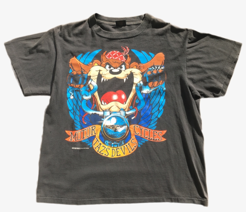 1990 Taz's Devils Motorcycles T-shirt, transparent png download
