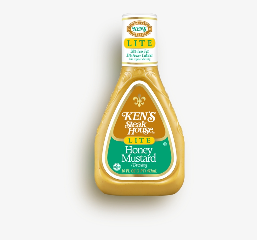 Mustard Flour, Xanthan Gum, Titanium Dioxide, Potassium - Ken's Steak House Dressing, Honey Mustard, Lite - 16, transparent png download