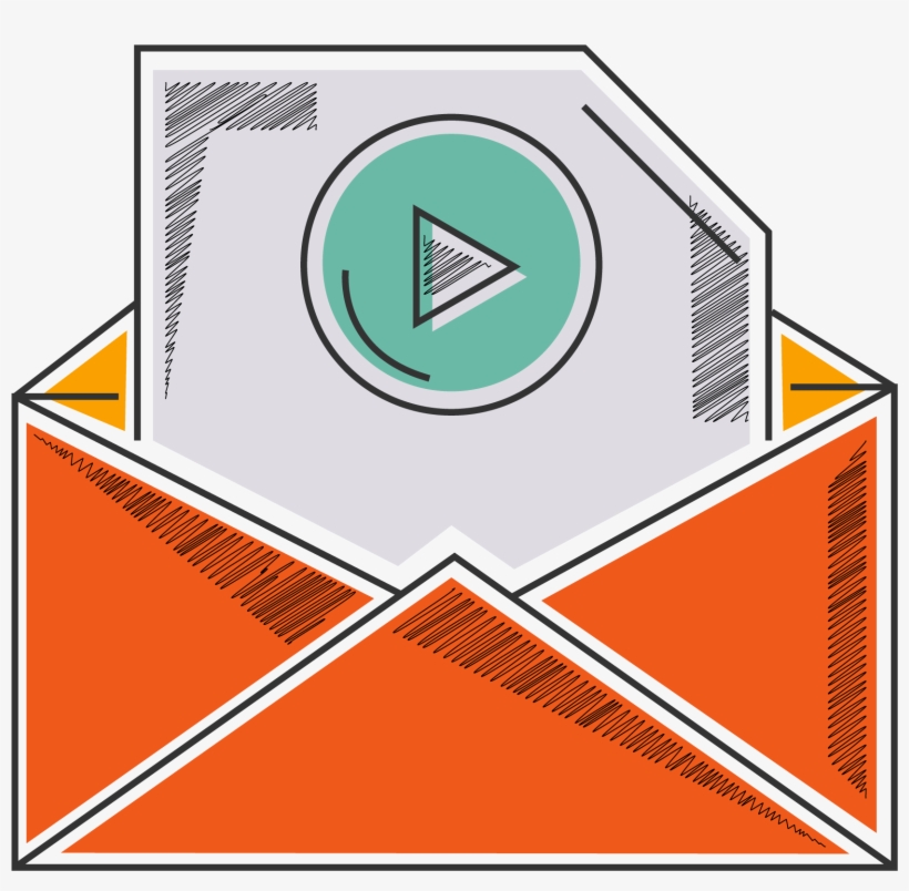 Video In Email Icon - Email, transparent png download