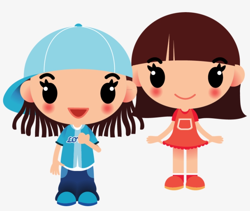 Cartoon Girl Clip Art - Cute Girl Vector Png, transparent png download