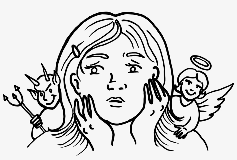 This Free Icons Png Design Of Guardian Angel And Devil, transparent png download