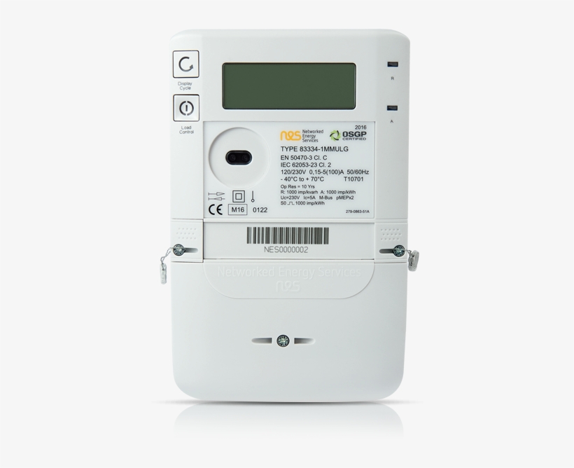 Iec Single Phase Smart Meter Product - Nes Smart Meter, transparent png download