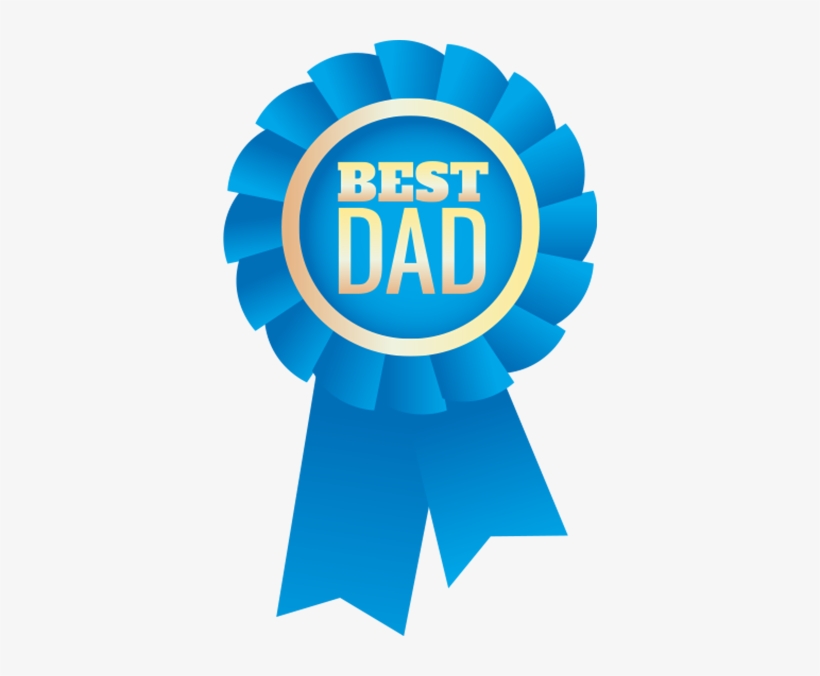 Best Dad Badge Wall Sticker - County Fair Blue Ribbon, transparent png download