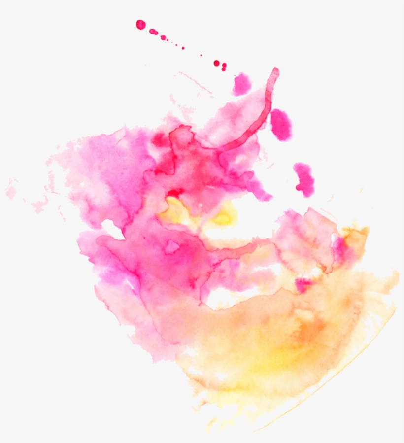 Ftestickers Watercolor Brushstrokes Pink Watercolor Stain