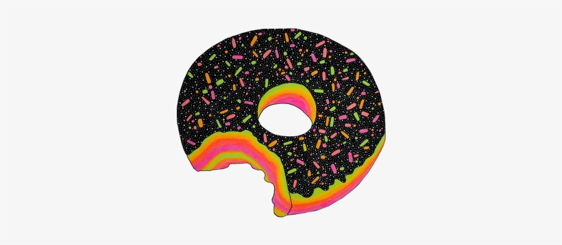 Donut Png Tumblr Tumblr N4uzu8tf6r1rgpyeqo1 400 - Donut Art Print - Mini By Luna Portnoi, transparent png download