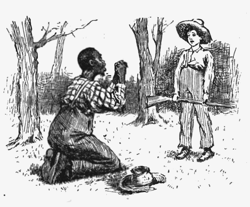 Adventures Of Huckleberry Finn 1885-p67 - Huckleberry Finn 1885 Njim And The Ghost Drawing By, transparent png download