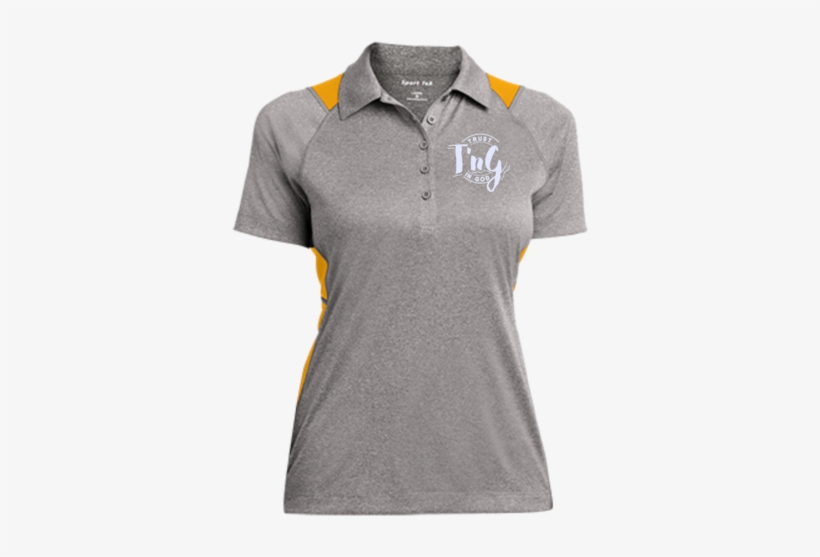 Ladies Heather Moisture Wicking Polo - Colorblock Mesh Back Cap, transparent png download