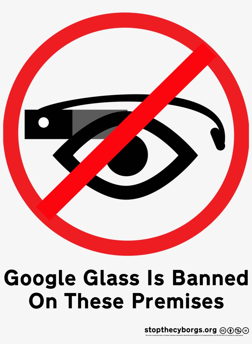 Image By Stop The Cyborgs - Google Glass Banned, transparent png download