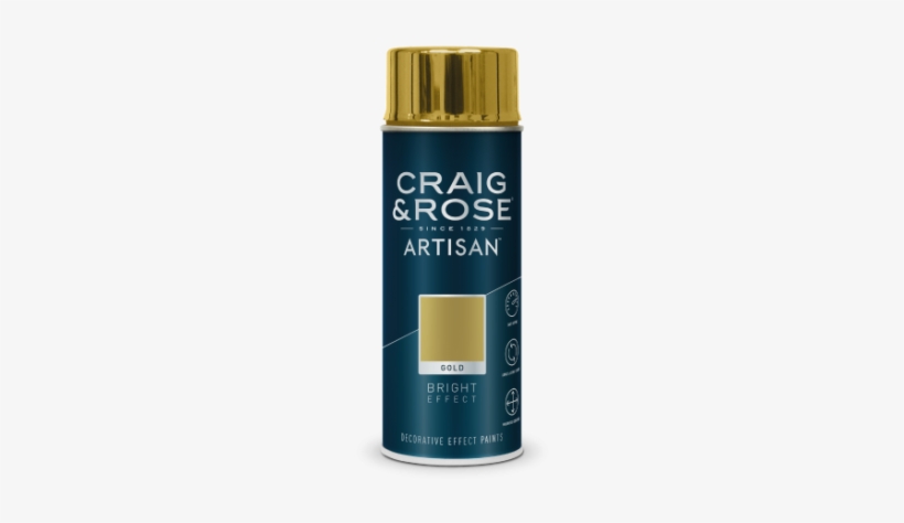Gold Bright Effect - Craig & Rose Artisan Diamond Effect Spray Paint, transparent png download