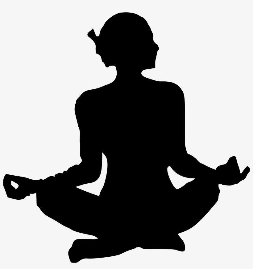Silhouette At Getdrawings Com Free For Personal - Yoga Pose Silhouette Woman, transparent png download