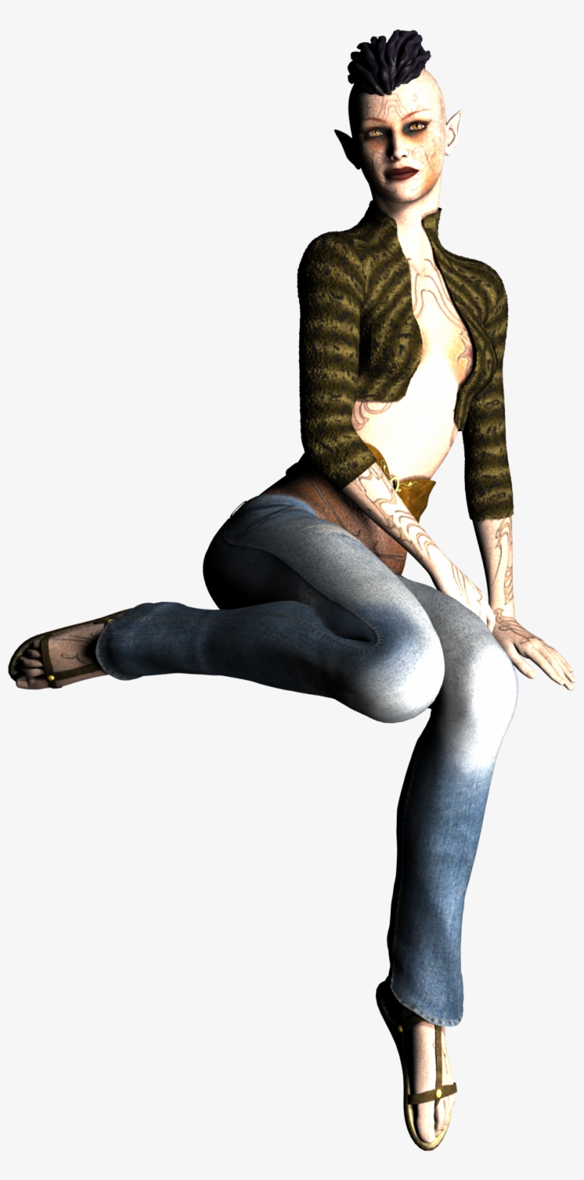 Jeans Hair Model 3d Render Woman 951074 - 3d Woman Png, transparent png download