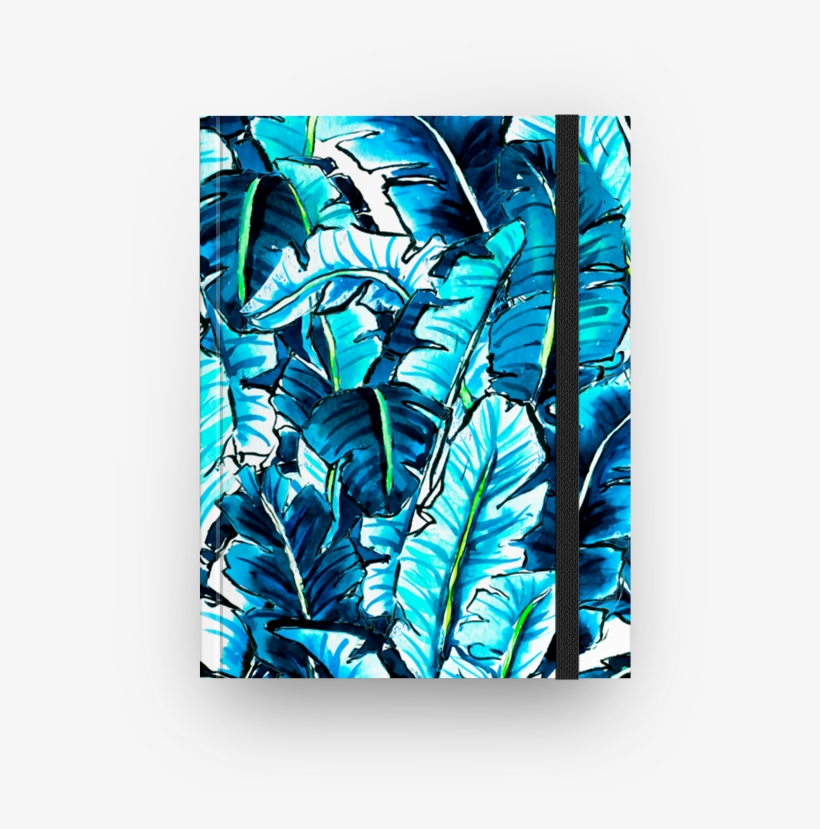 Caderno Watercolor Banana Palm Leaf De Marta Barragán - Turquoise, transparent png download