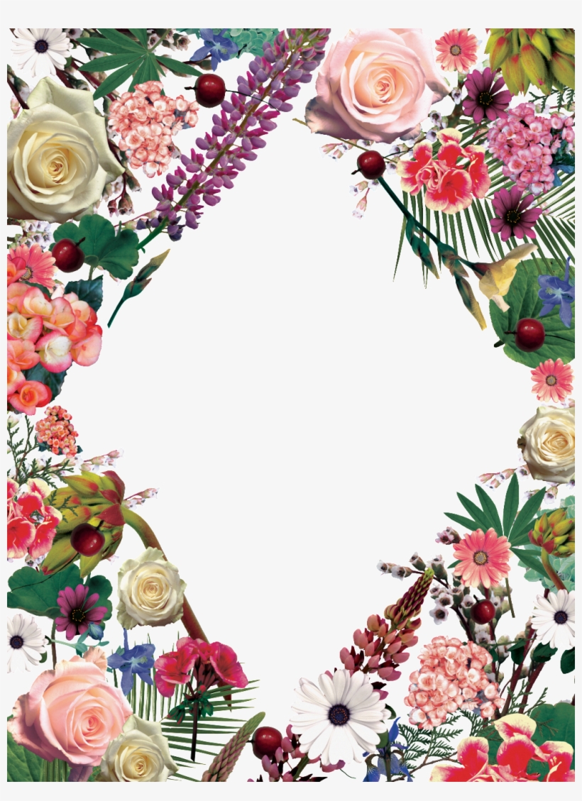 Hand-painted Personality Flower Frame Png Transparent - Portable Network Graphics, transparent png download