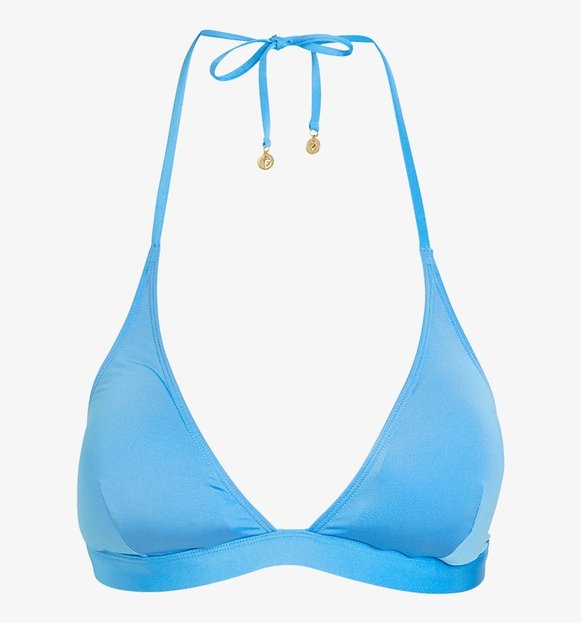 Bikini Bra Triangle Blue - Bikini, transparent png download