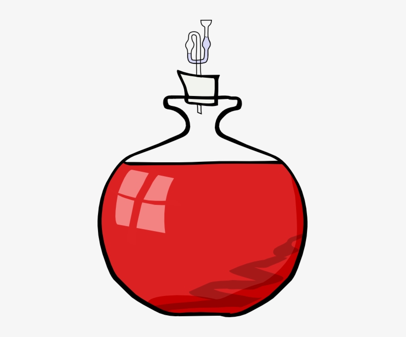 Wine Clip Art At Clker Com Vector - Cartoon Science Bottle Png, transparent png download