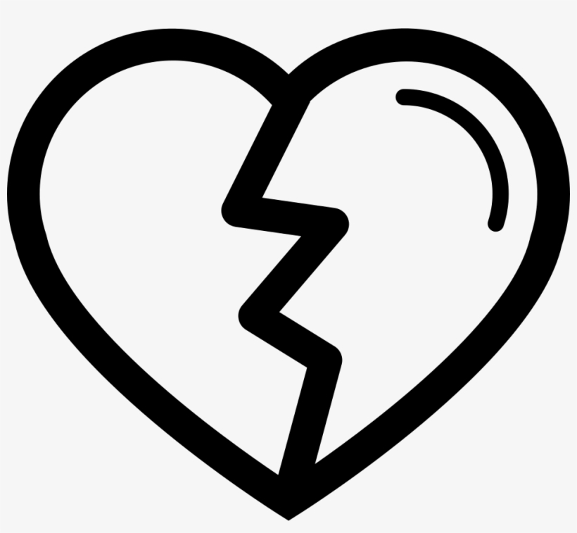 Heart Shape With Crack Variant Comments - Heart With A Crack, transparent png download