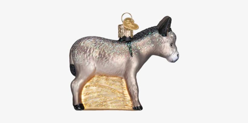 Donkey Ornament - Old World Christmas Donkey Glass Ornament, transparent png download